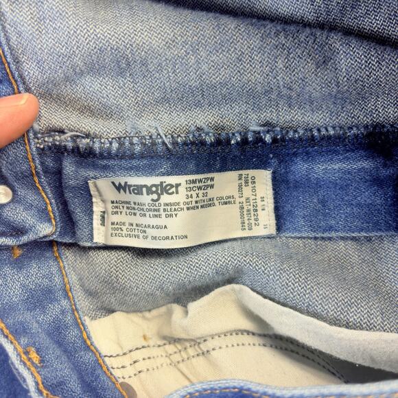 Wrangler Jeans Men's 34x32 Blue Cotton Denim Cowboy Cut Original Fit Retro Y2K - Picture 4 of 9